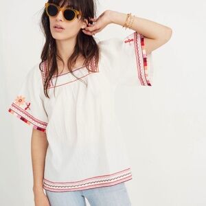Madewell Embroidered Sandblossom Top